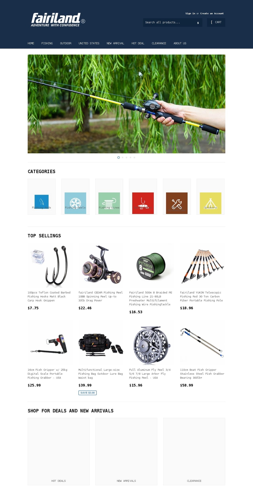 fairiland.com shopify website screenshot