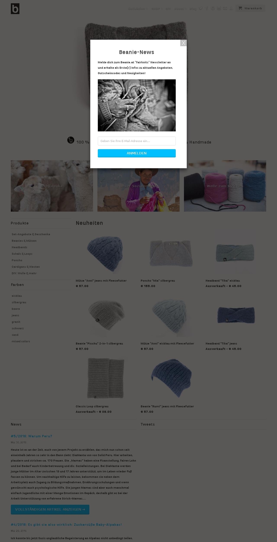 fairknits.com — Shopify storefront screenshot
