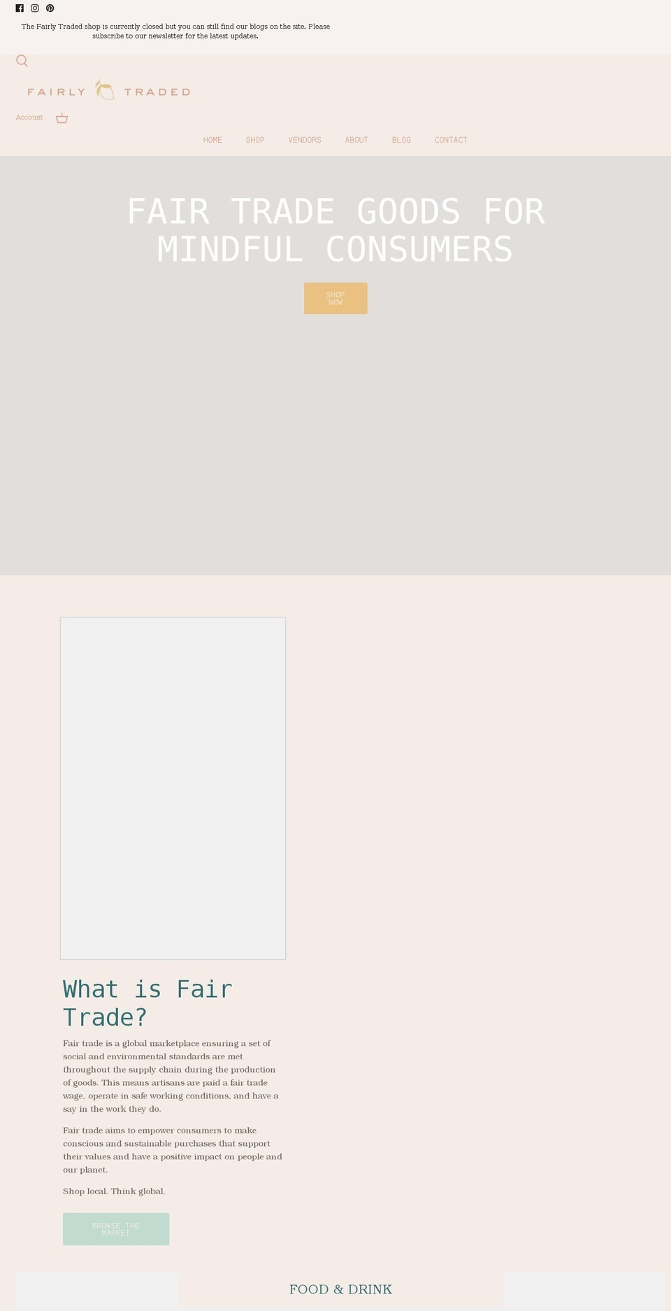 fairlytraded.ca shopify website screenshot