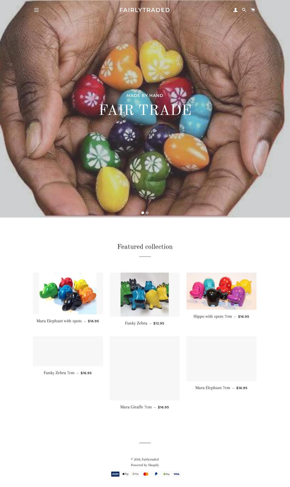 fairlytraded.com.au shopify website screenshot