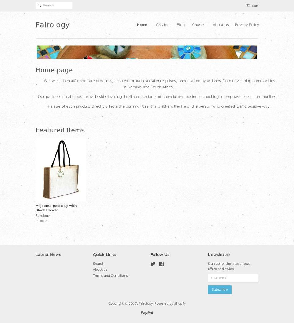 fairology.com shopify website screenshot
