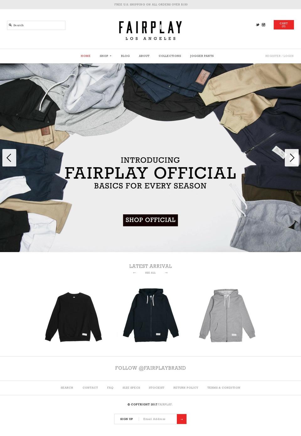 fairplaybrand.com shopify website screenshot