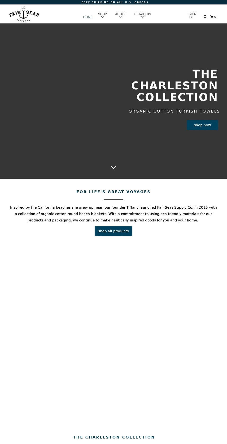 fairseassupplycompany.com — Shopify storefront screenshot