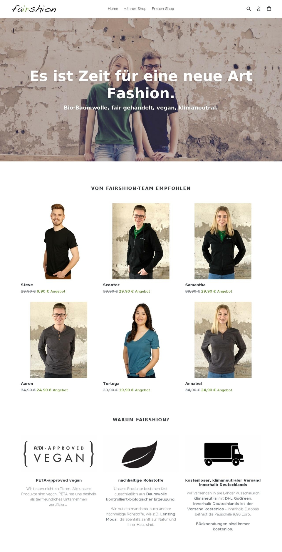 fairshion.rocks shopify website screenshot