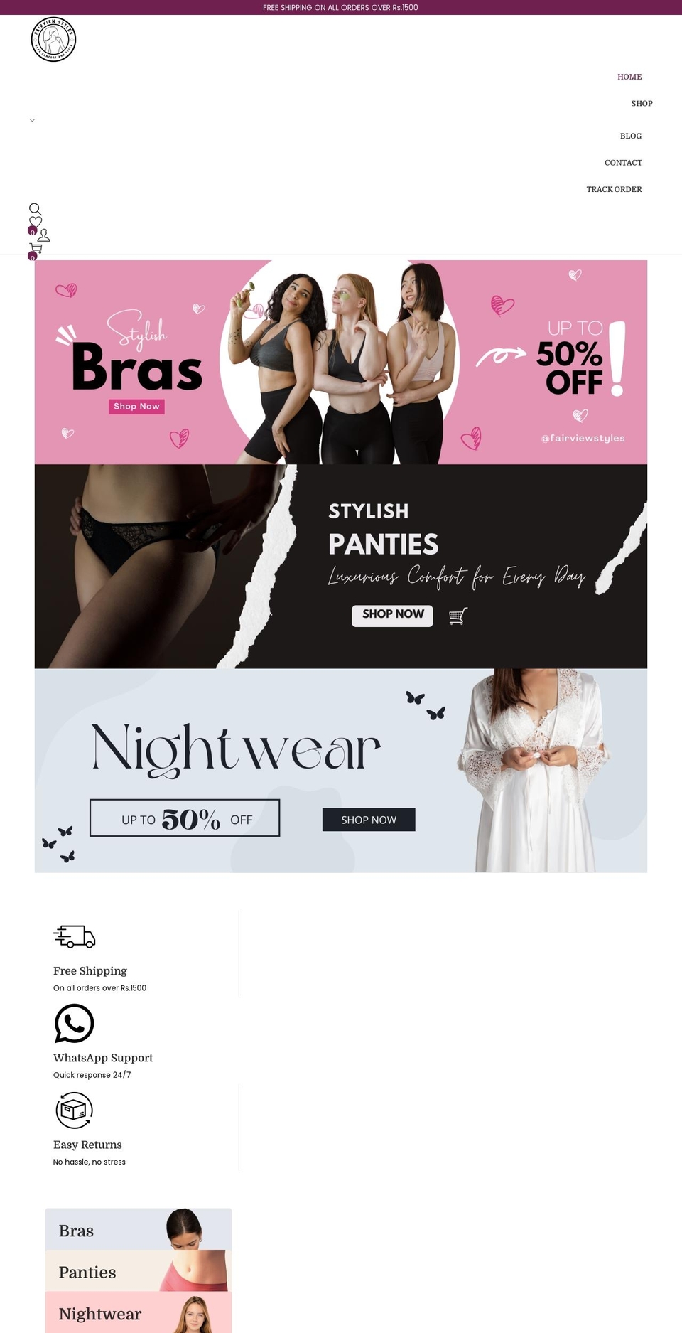 fairviewstyles.com — Shopify storefront screenshot