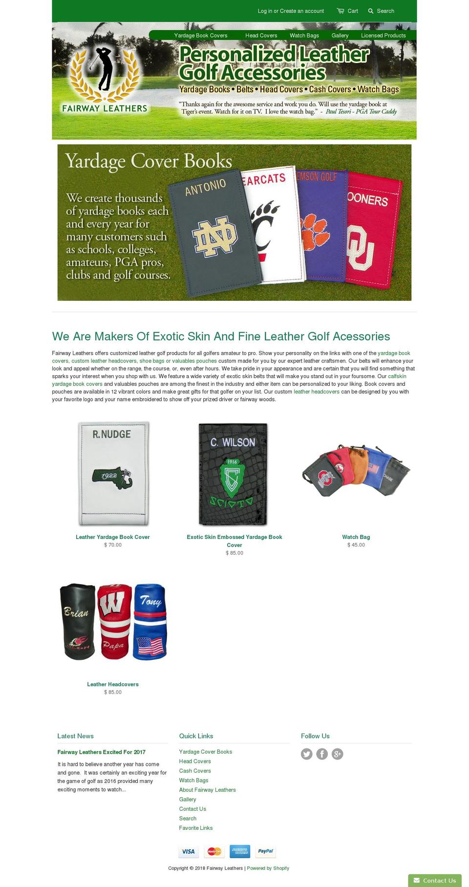 fairwaybelts.com — Shopify storefront screenshot