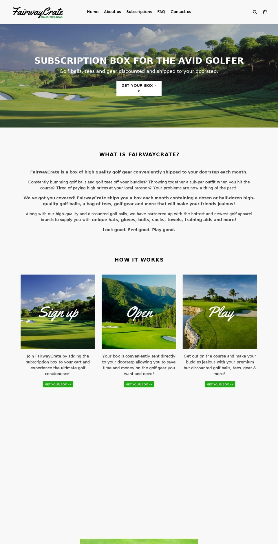 fairwaycrate.com — Shopify storefront screenshot