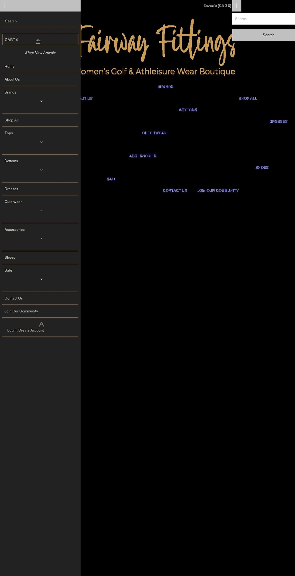 fairwayfittings.com shopify website screenshot