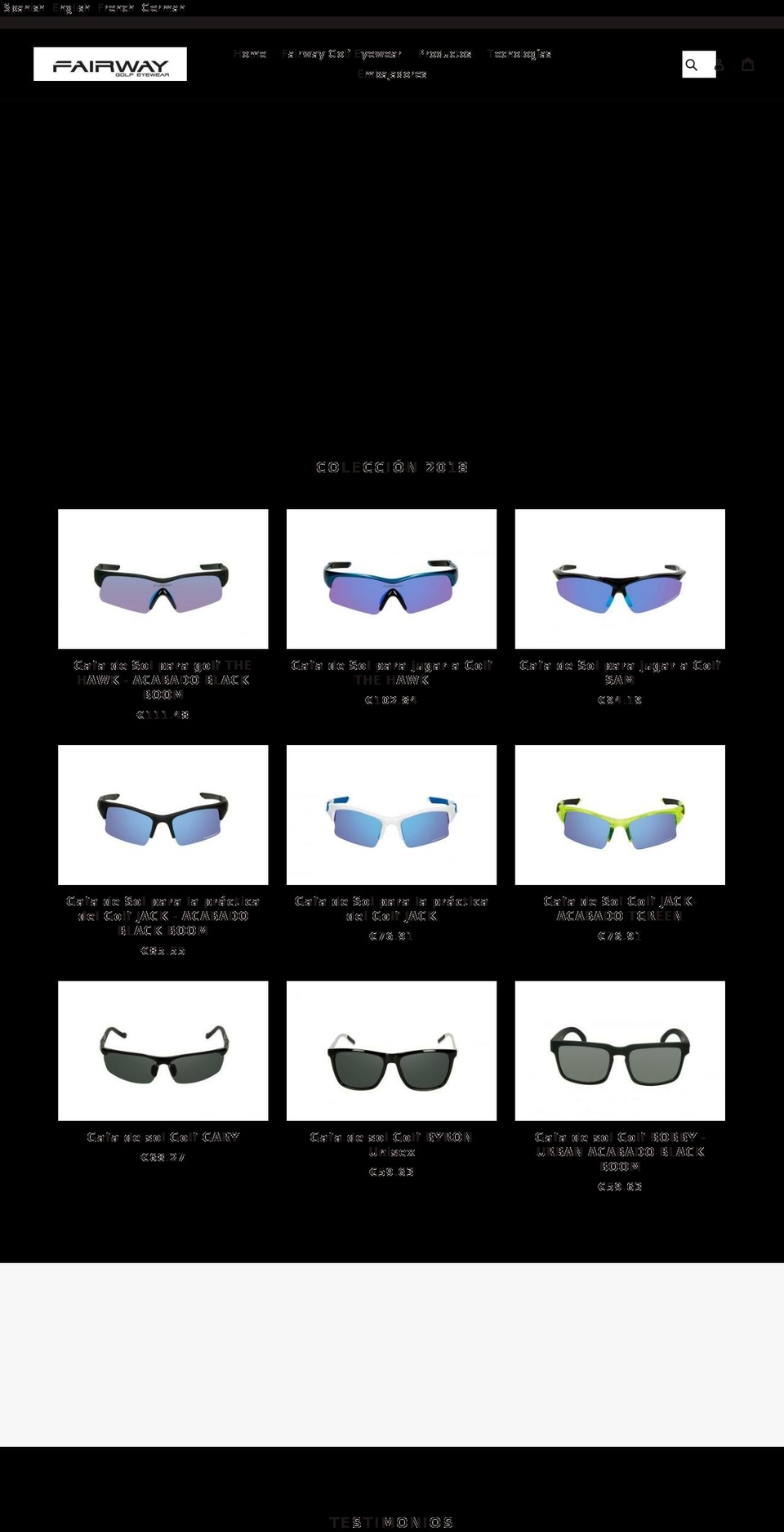 fairwaygolfeyewear.com — Shopify storefront screenshot
