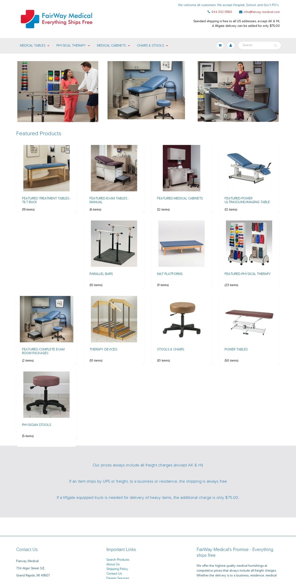 fairwaymedical-everythingshipsfree.com — Shopify storefront screenshot