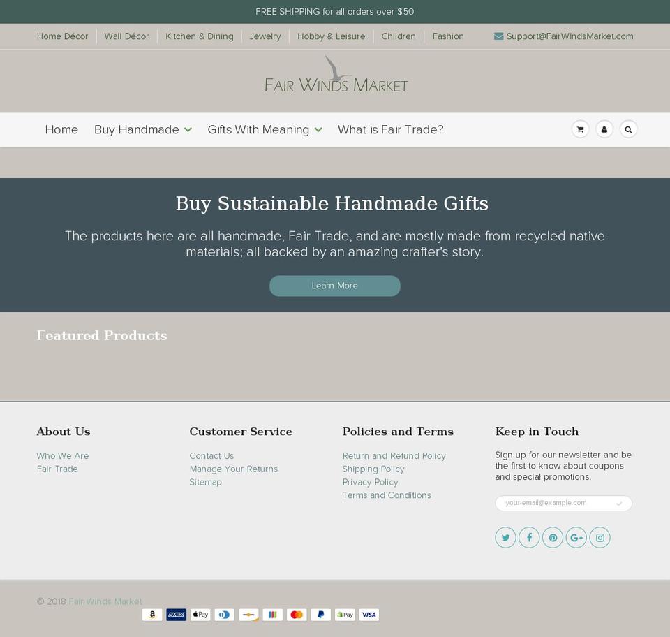 fairwindsmarket.com — Shopify storefront screenshot