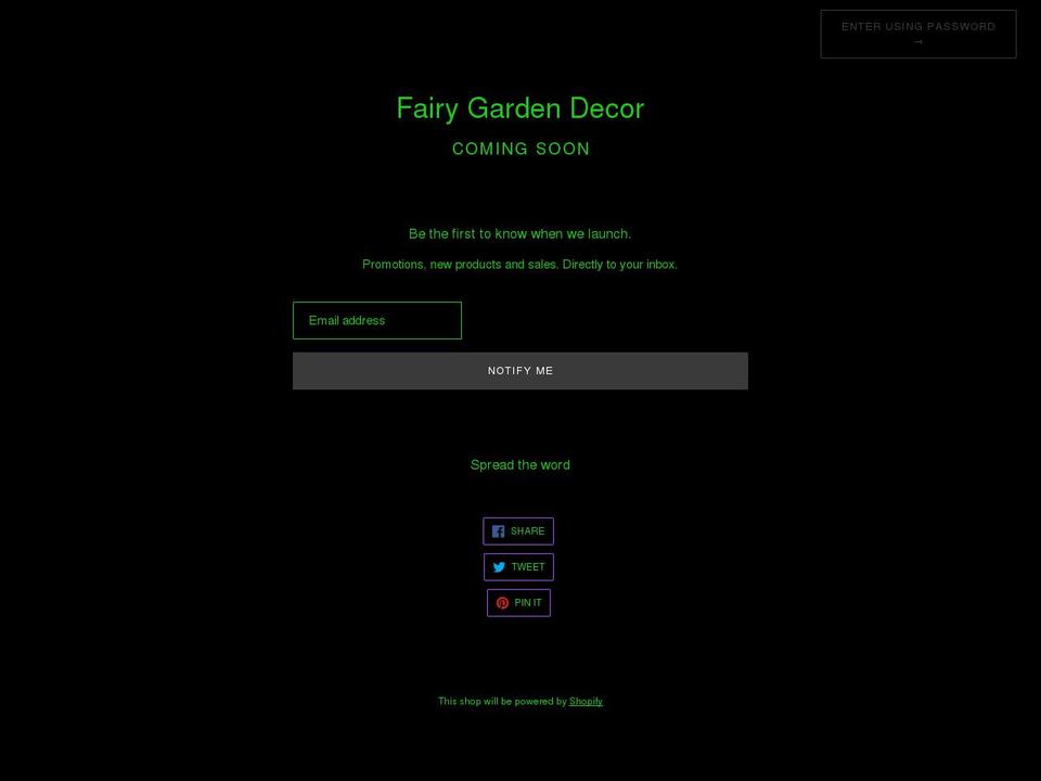 fairy-garden-decor.myshopify.com shopify website screenshot