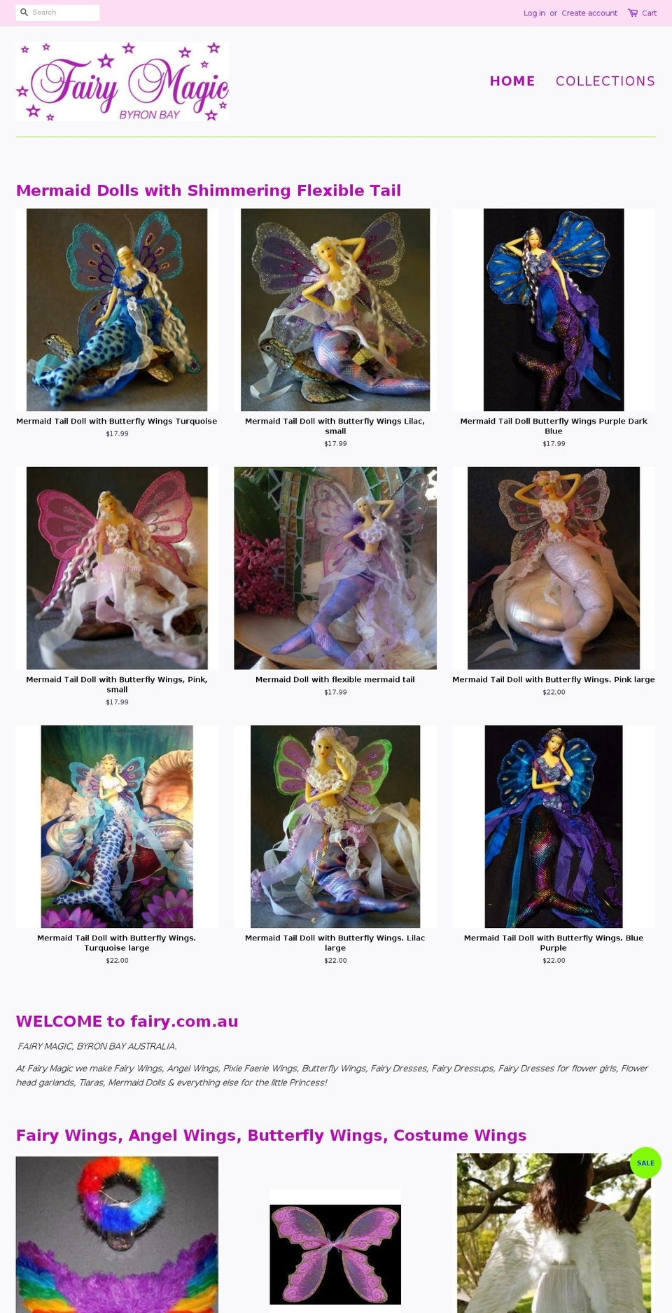 fairy.com.au shopify website screenshot