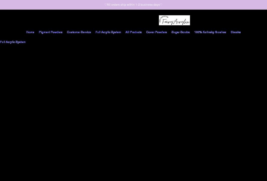 fairyacrylix.com shopify website screenshot