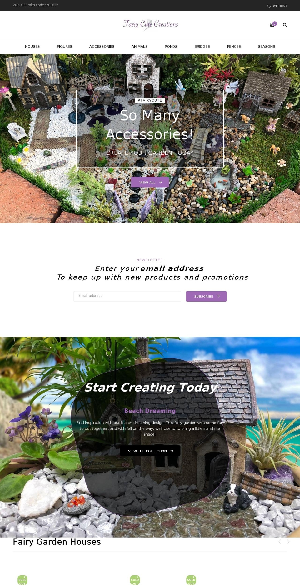 fairycutecreations.com — Shopify storefront screenshot
