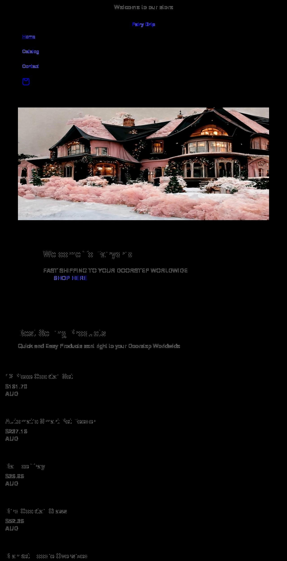 fairydrip.com shopify website screenshot
