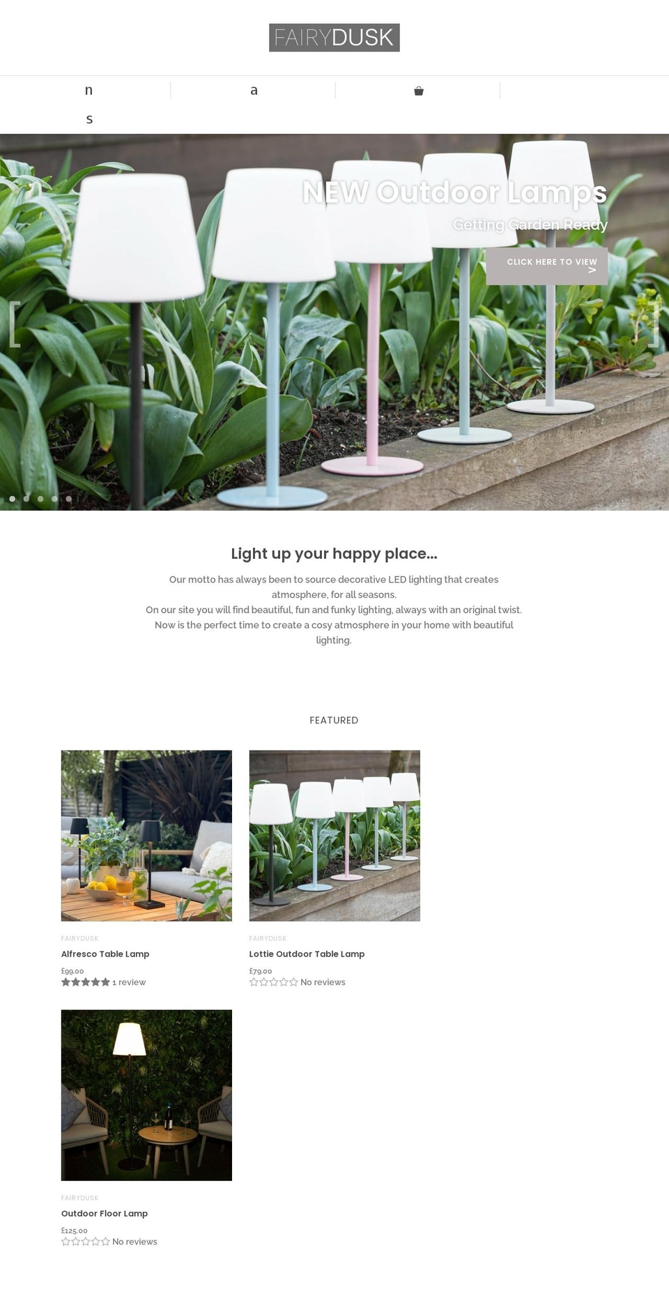 fairydusk.co.uk shopify website screenshot