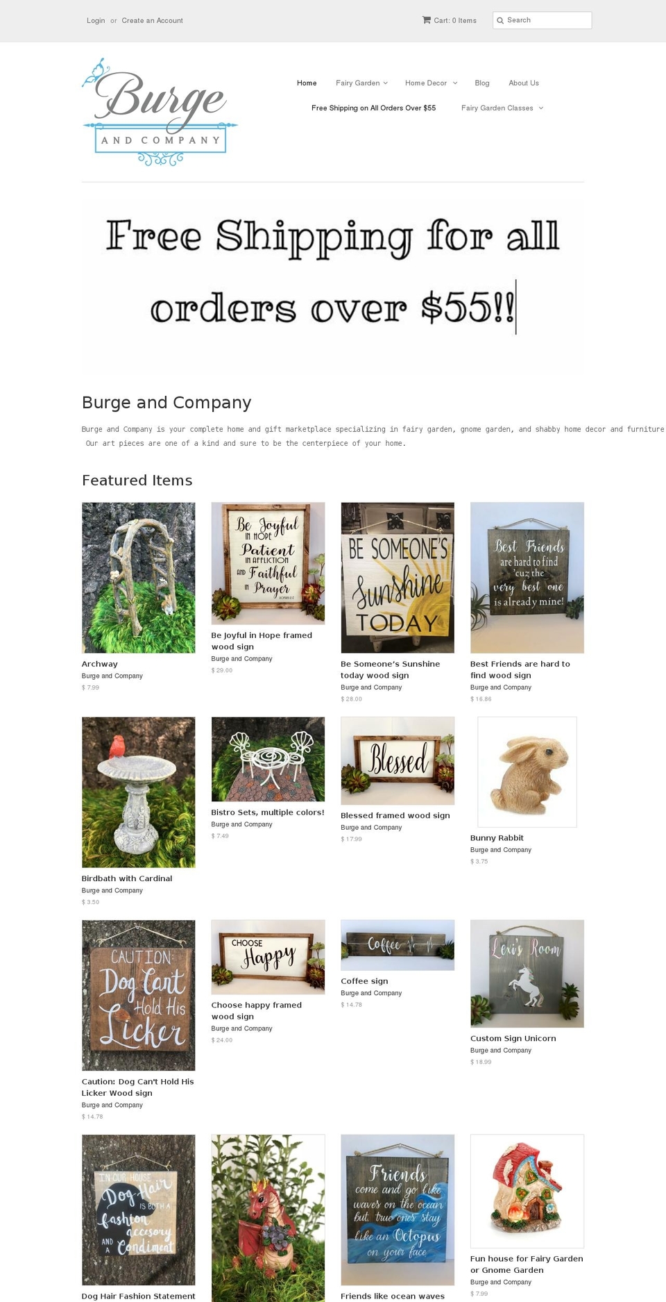 fairygardeningboutique.com shopify website screenshot