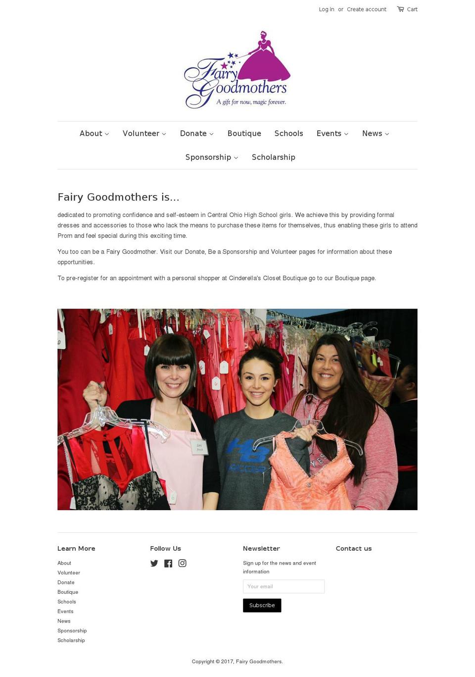 fairygoodmothers.org shopify website screenshot