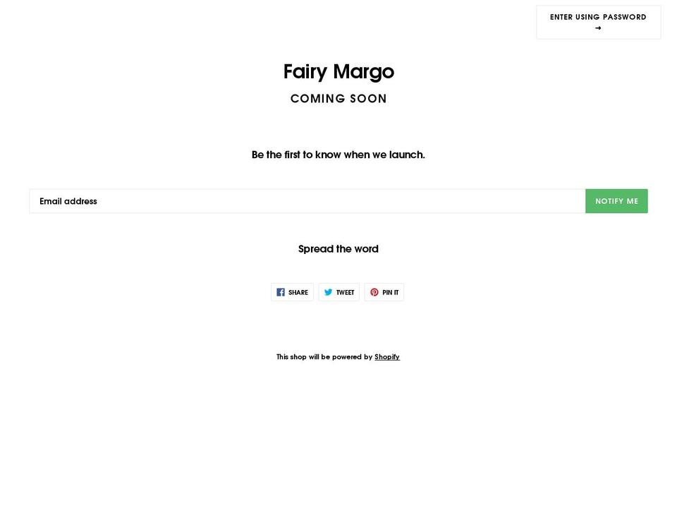 fairymargo.com — Shopify storefront screenshot