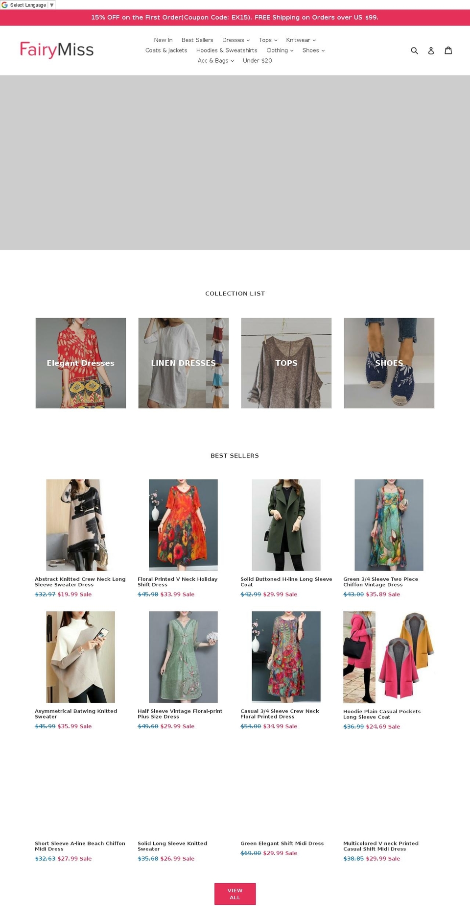 fairymiss.com — Shopify storefront screenshot