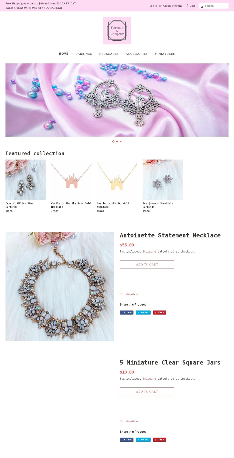 fairytaleandcompany.com shopify website screenshot