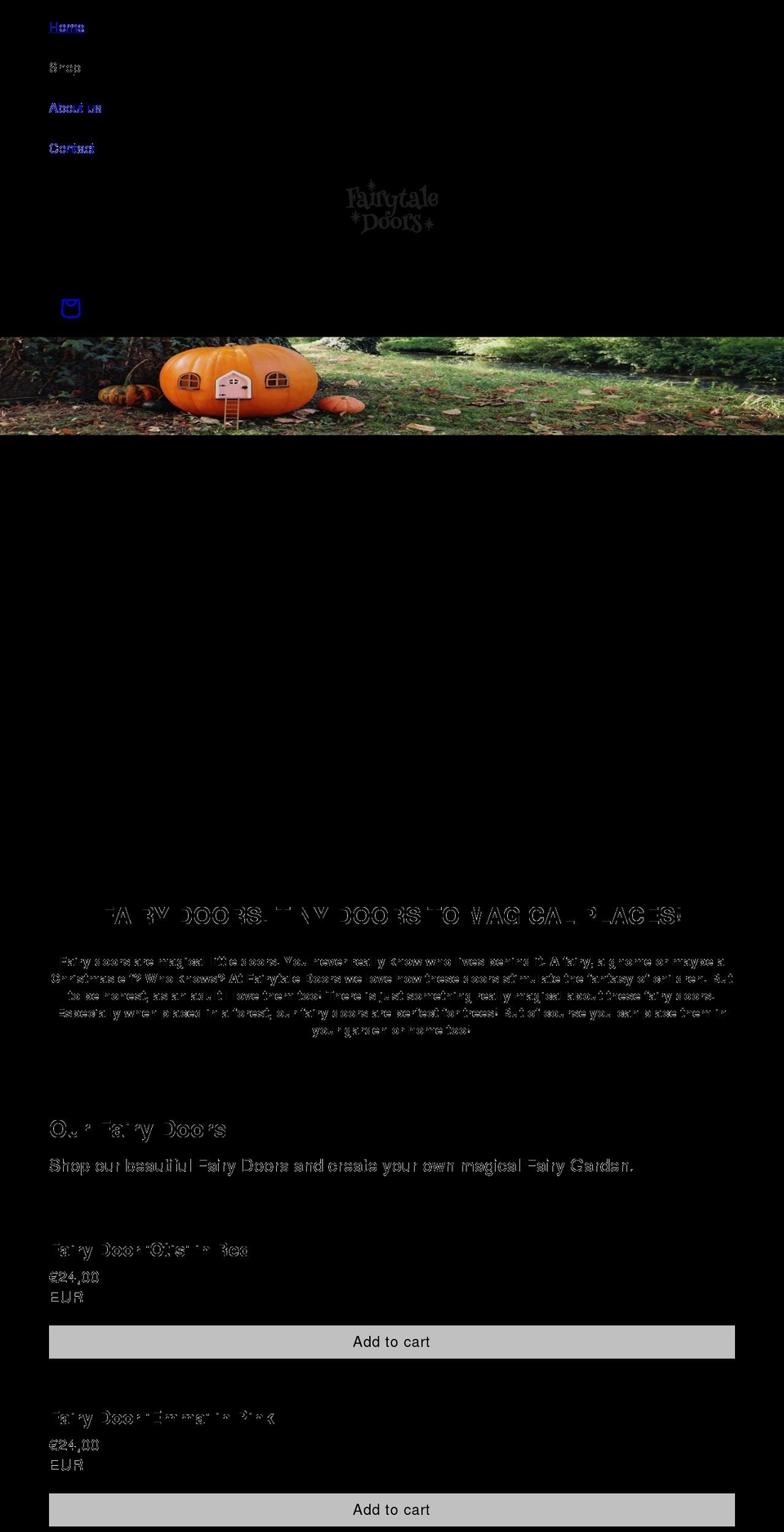 fairytaledoors.com — Shopify storefront screenshot