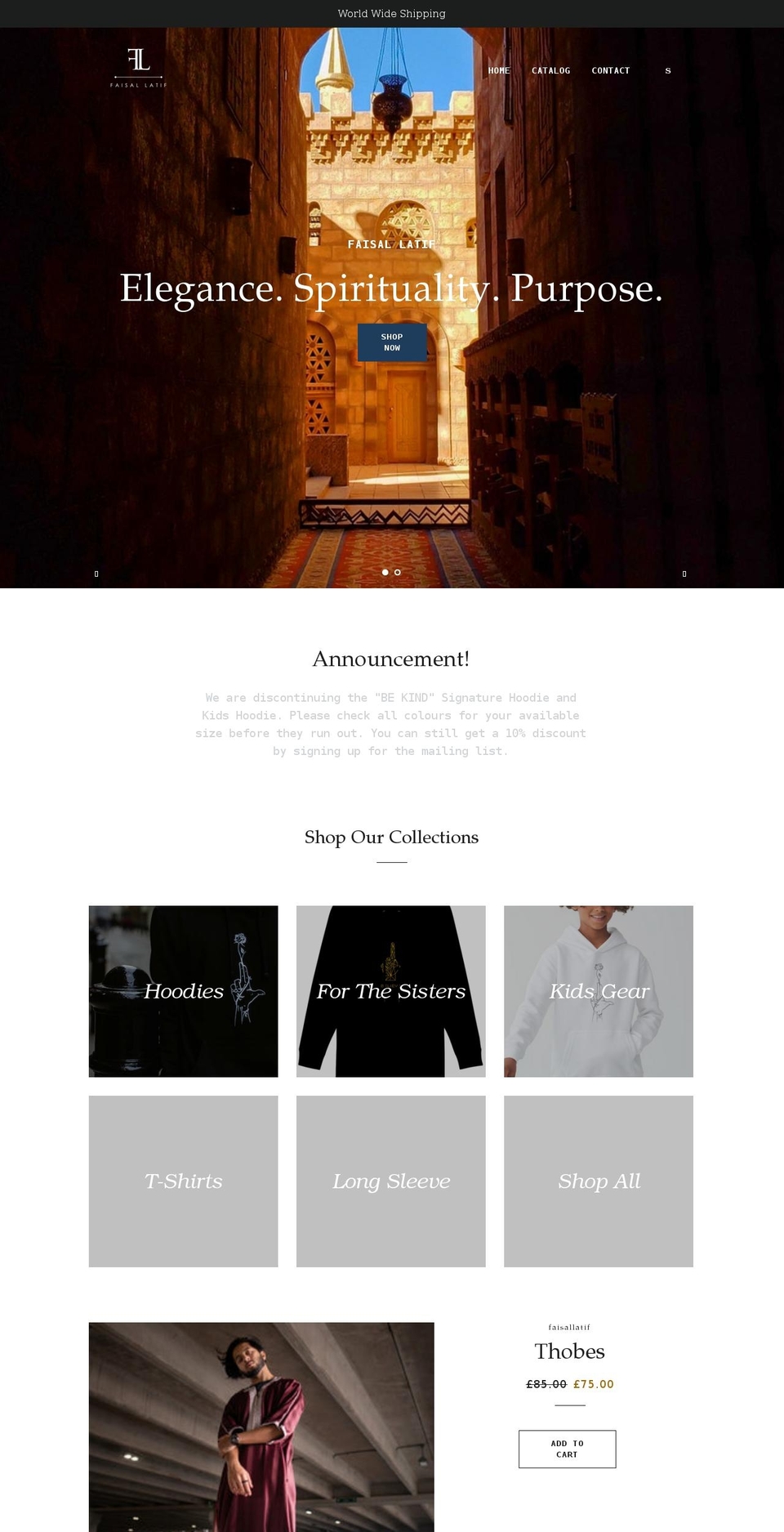 faisallatif.com shopify website screenshot