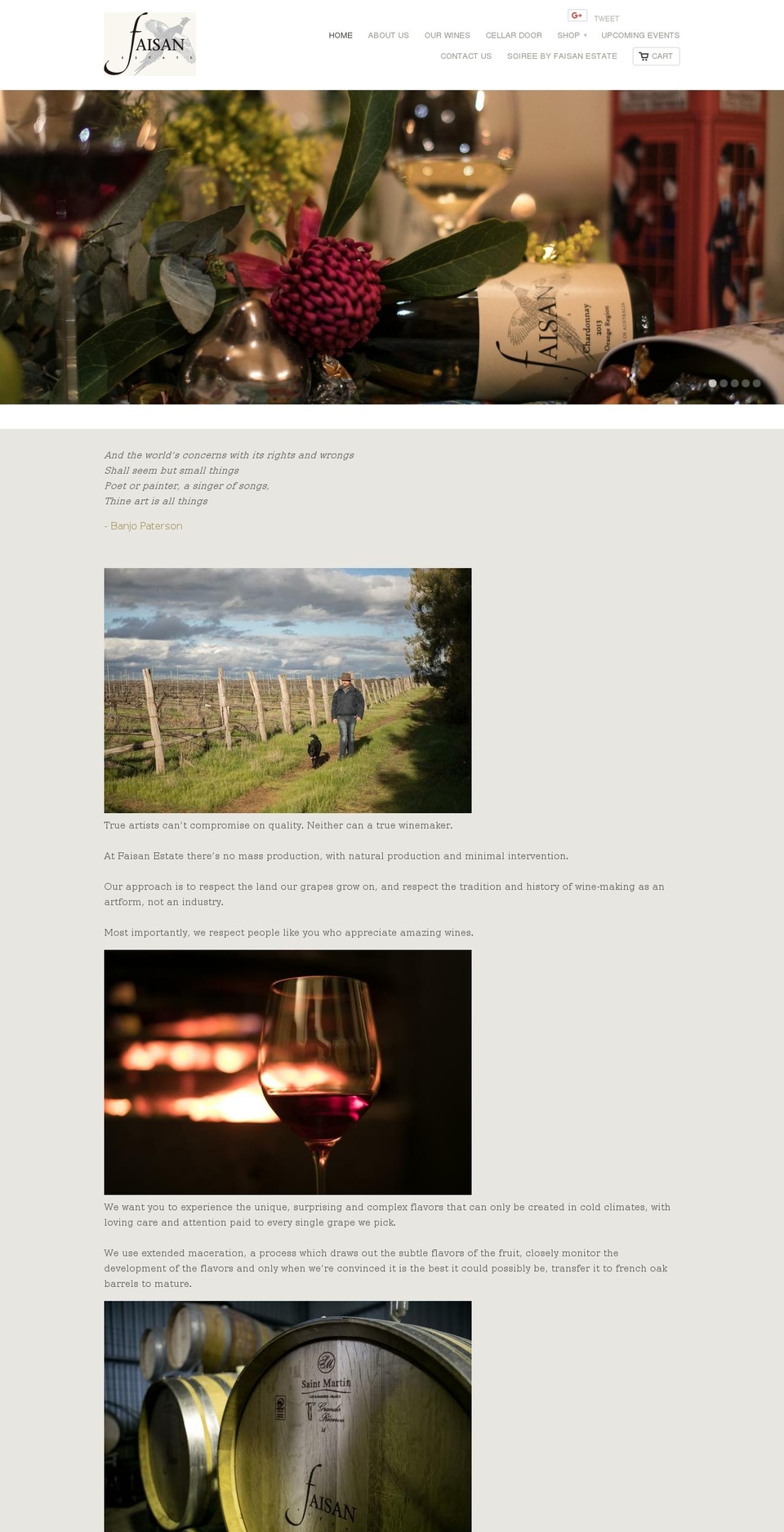 faisanestate.com.au shopify website screenshot
