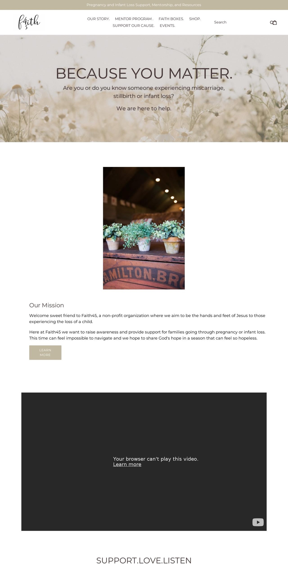faith-45.com — Shopify storefront screenshot