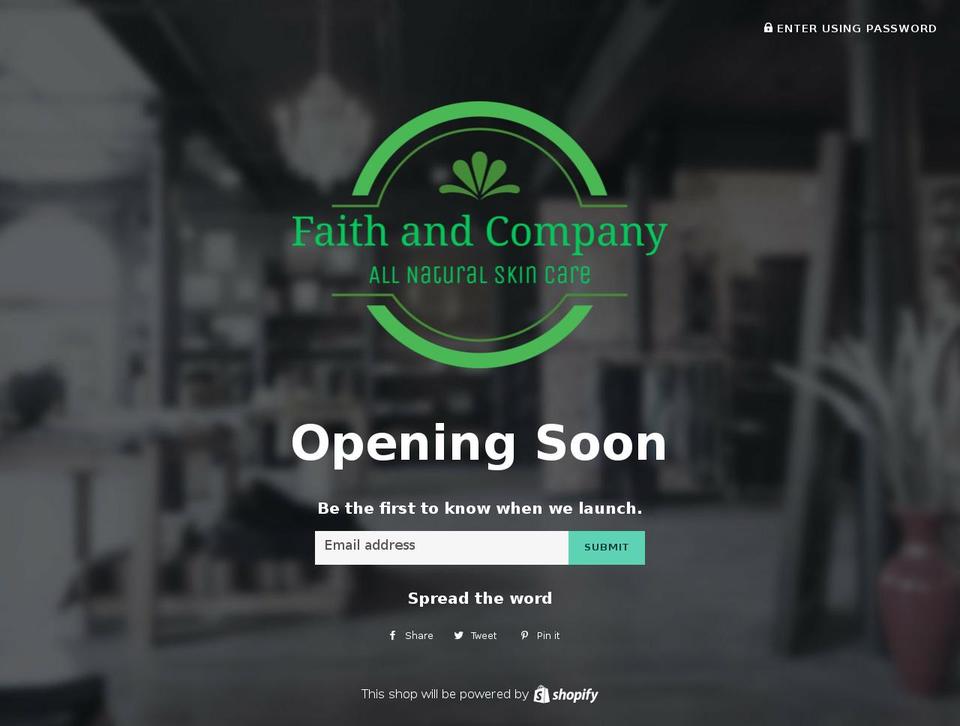 faithandcompany.com — Shopify storefront screenshot