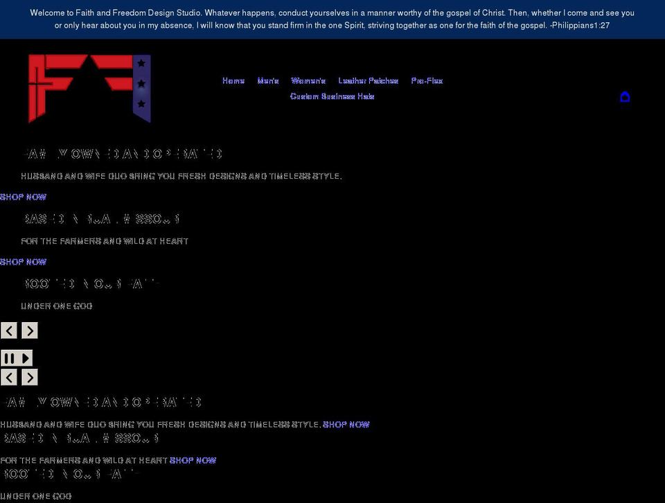 faithandfreedomdesign.com shopify website screenshot