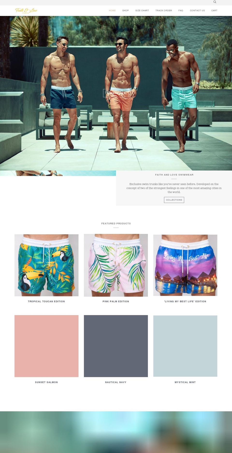 faithandloveparis.com shopify website screenshot