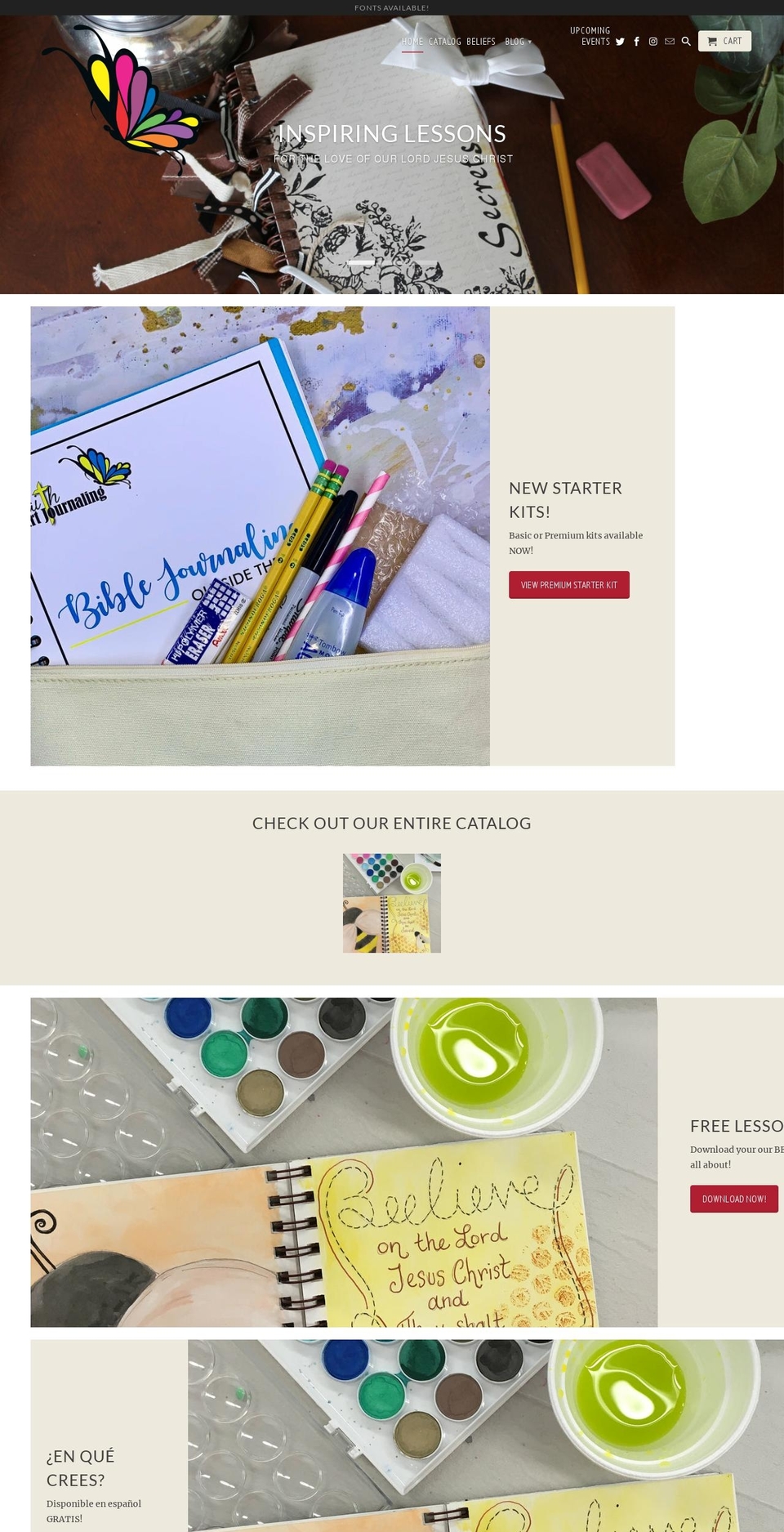 faithartjournaling.net shopify website screenshot