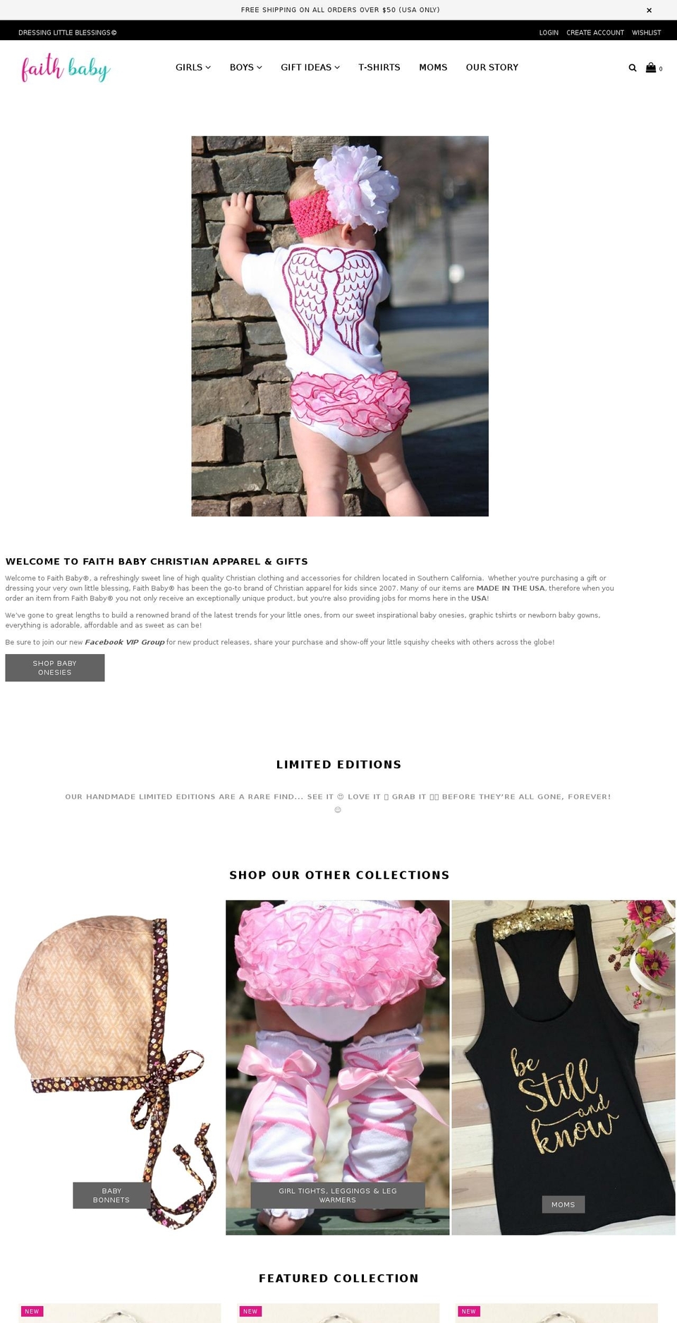 faithbaby.com shopify website screenshot