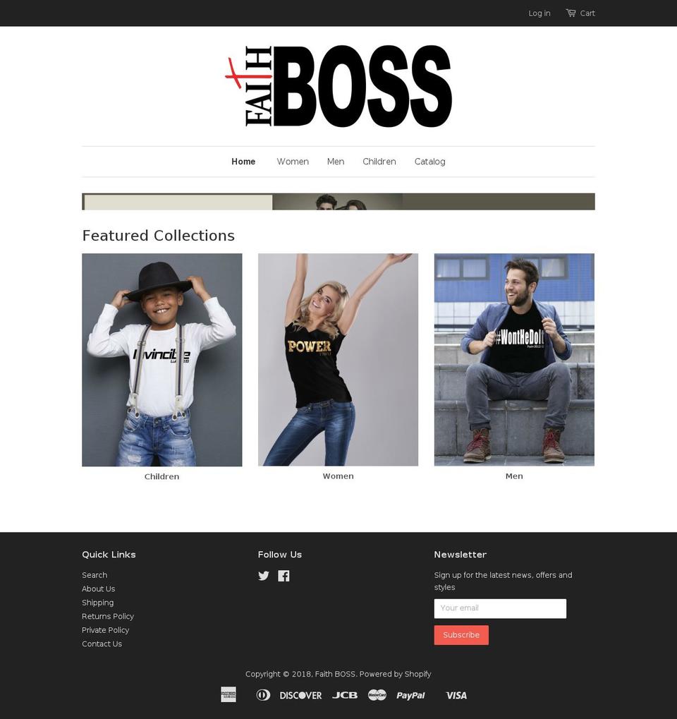faithboss.com — Shopify storefront screenshot