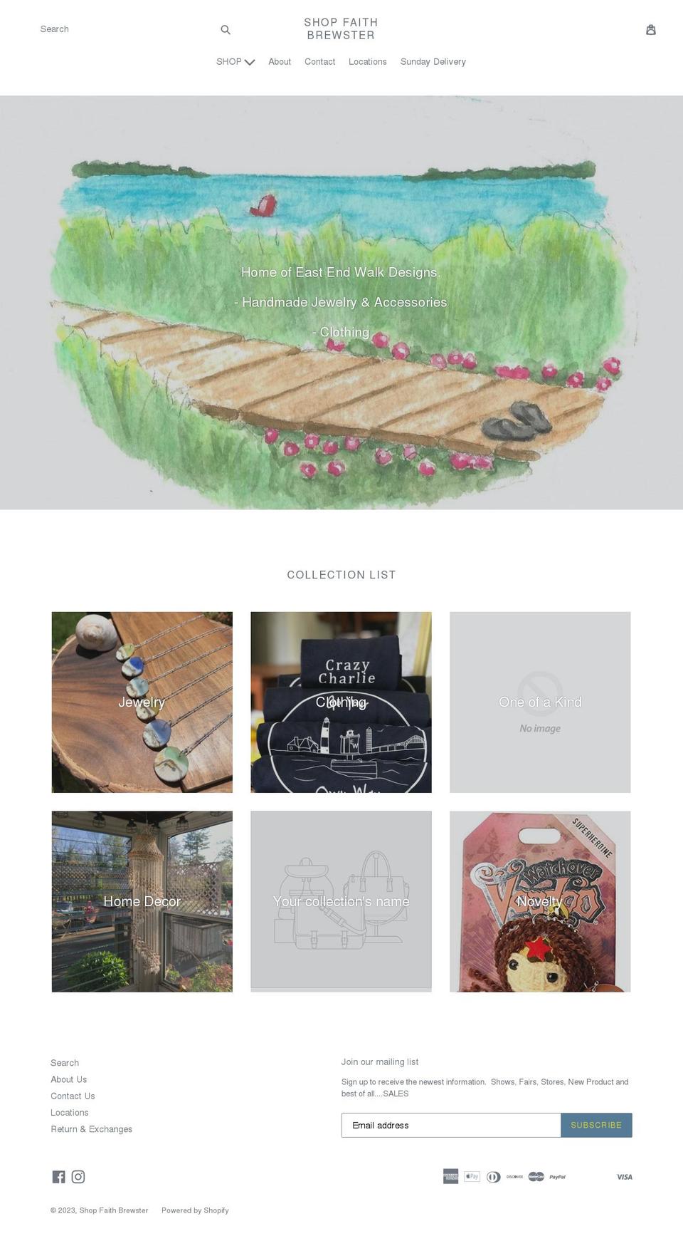 faithbrewster.com — Shopify storefront screenshot