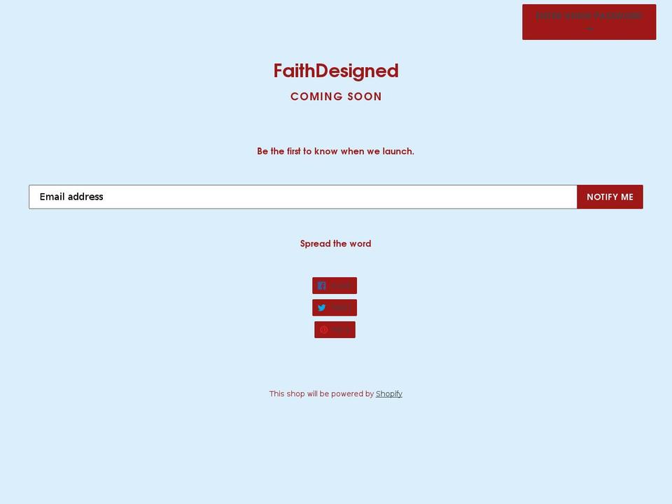 faithdesigned.com — Shopify storefront screenshot
