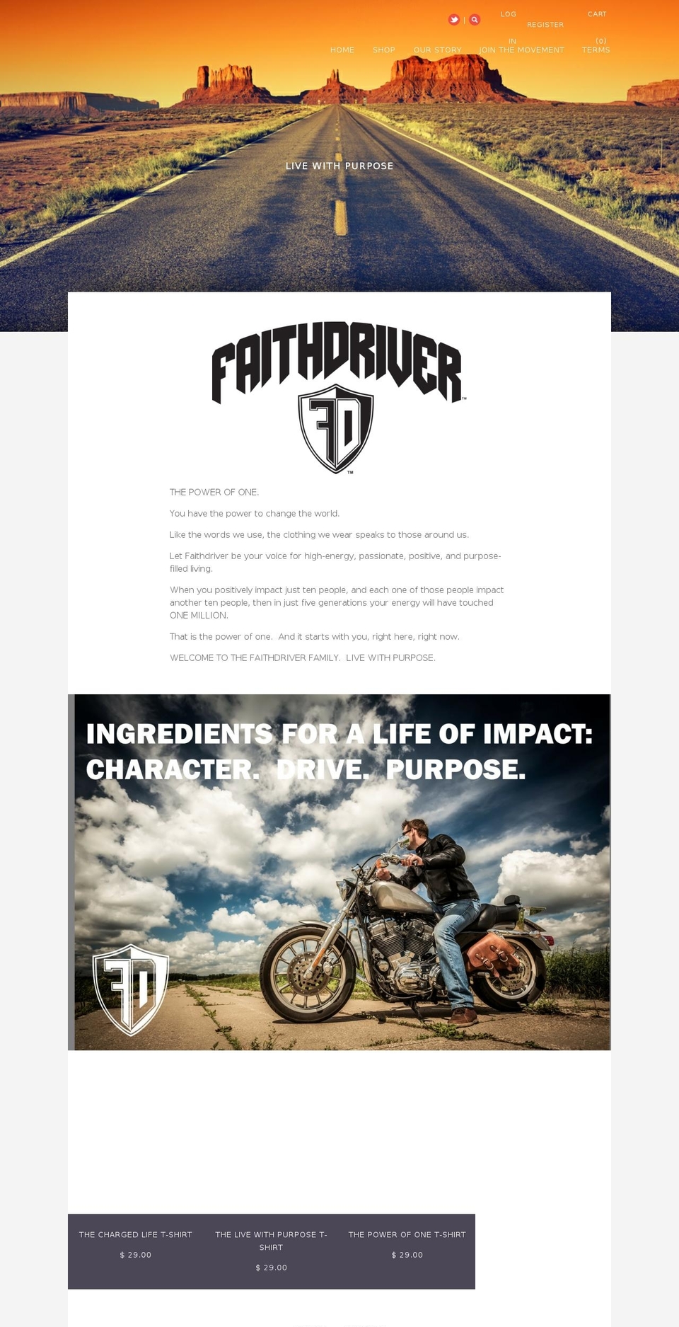 faithdriver.com shopify website screenshot