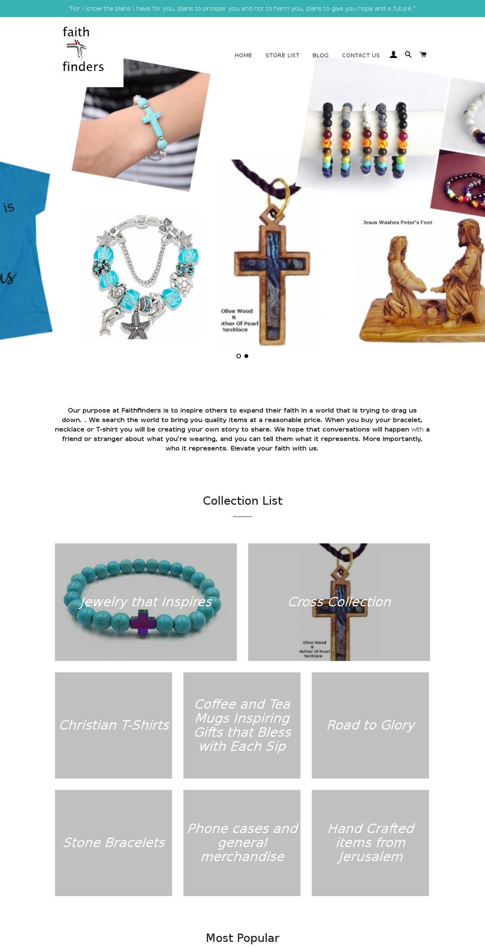 faithfindersstore.com — Shopify storefront screenshot