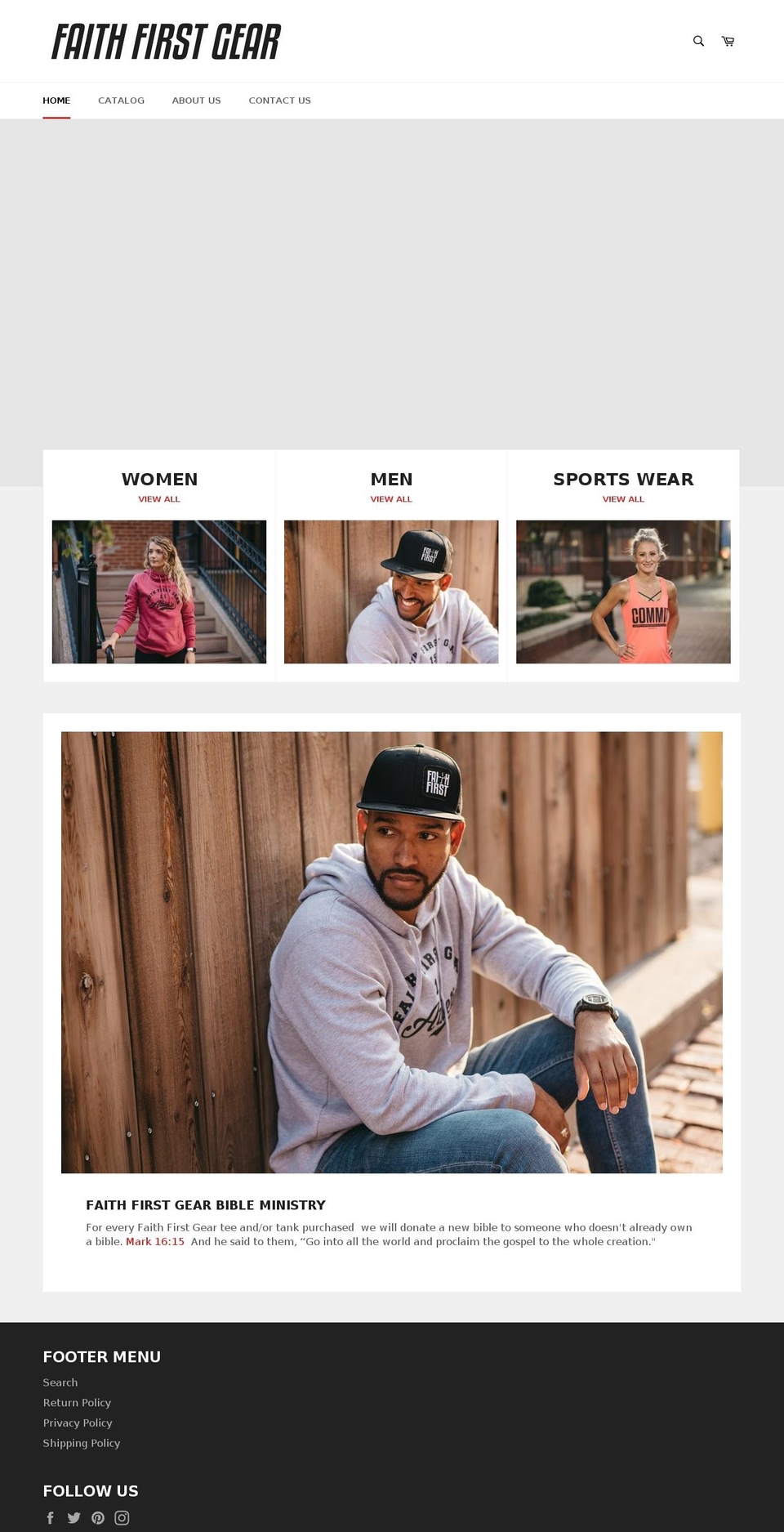 faithfirstgear.com — Shopify storefront screenshot
