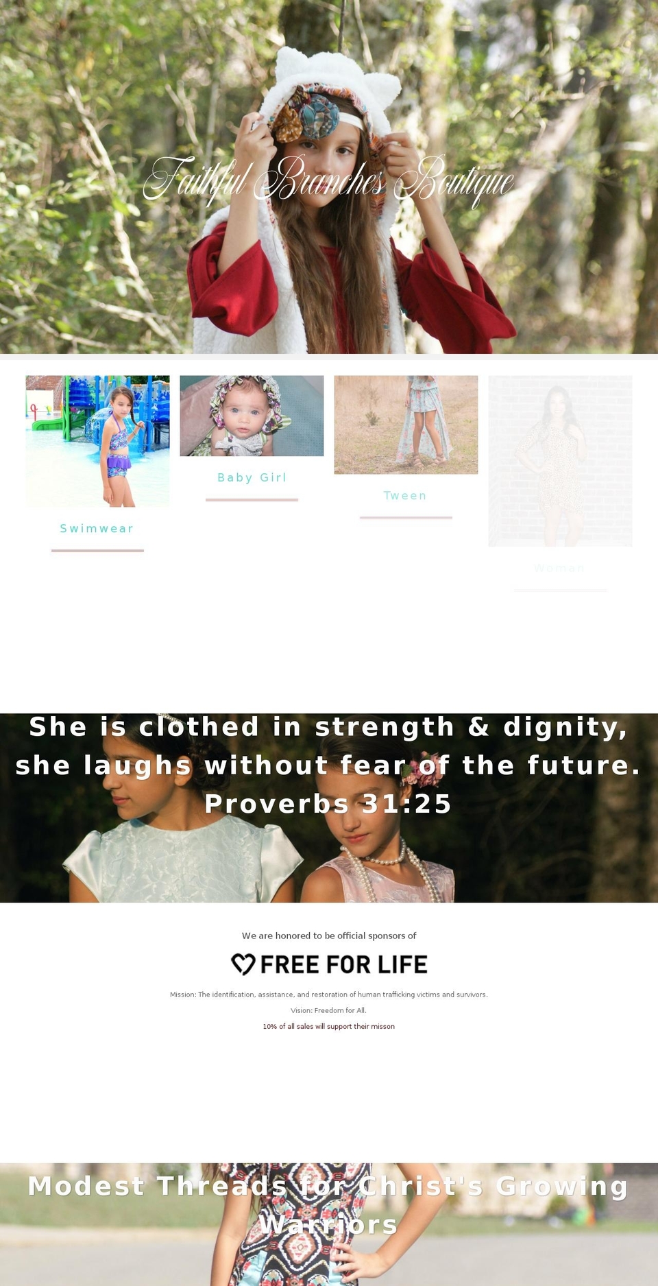 faithfulbranches.com — Shopify storefront screenshot