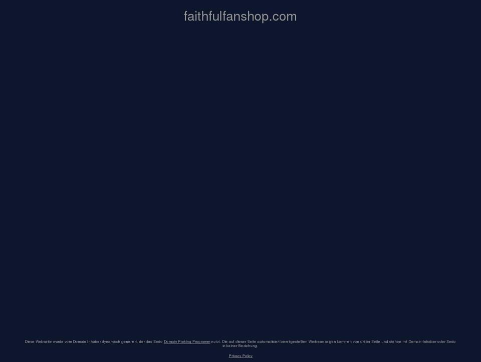faithfulfanshop.com — Shopify storefront screenshot