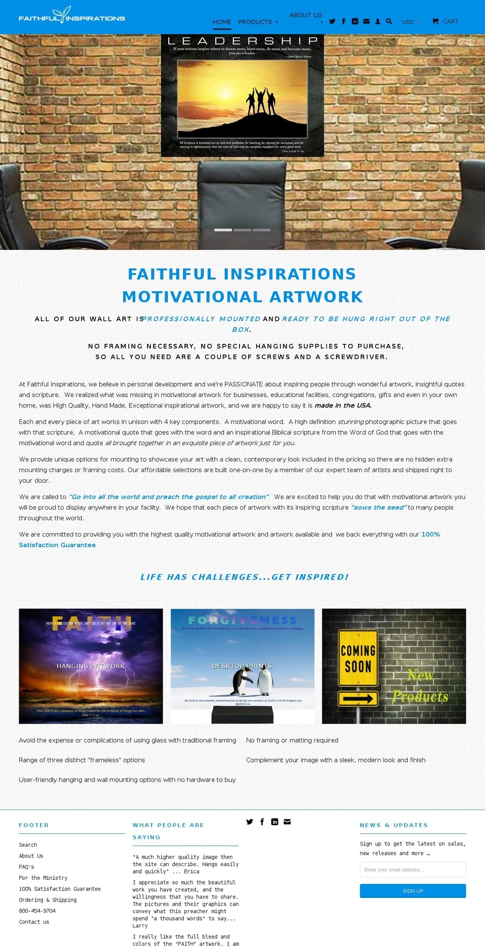 faithfulinspirations.info shopify website screenshot