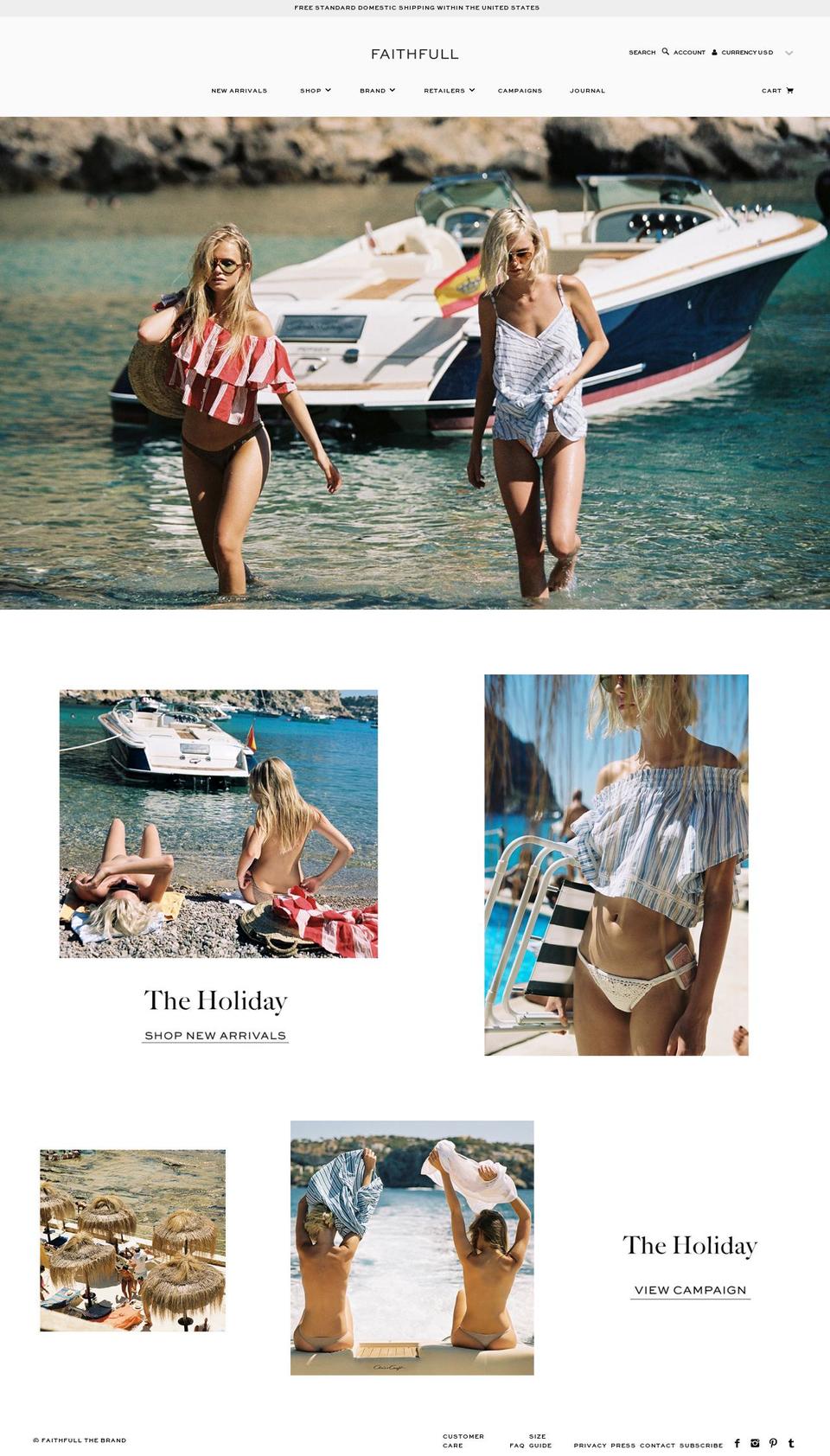 faithfullthebrand.com shopify website screenshot