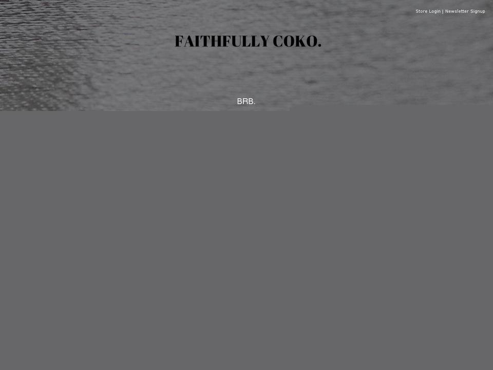 faithfullycoko.com shopify website screenshot