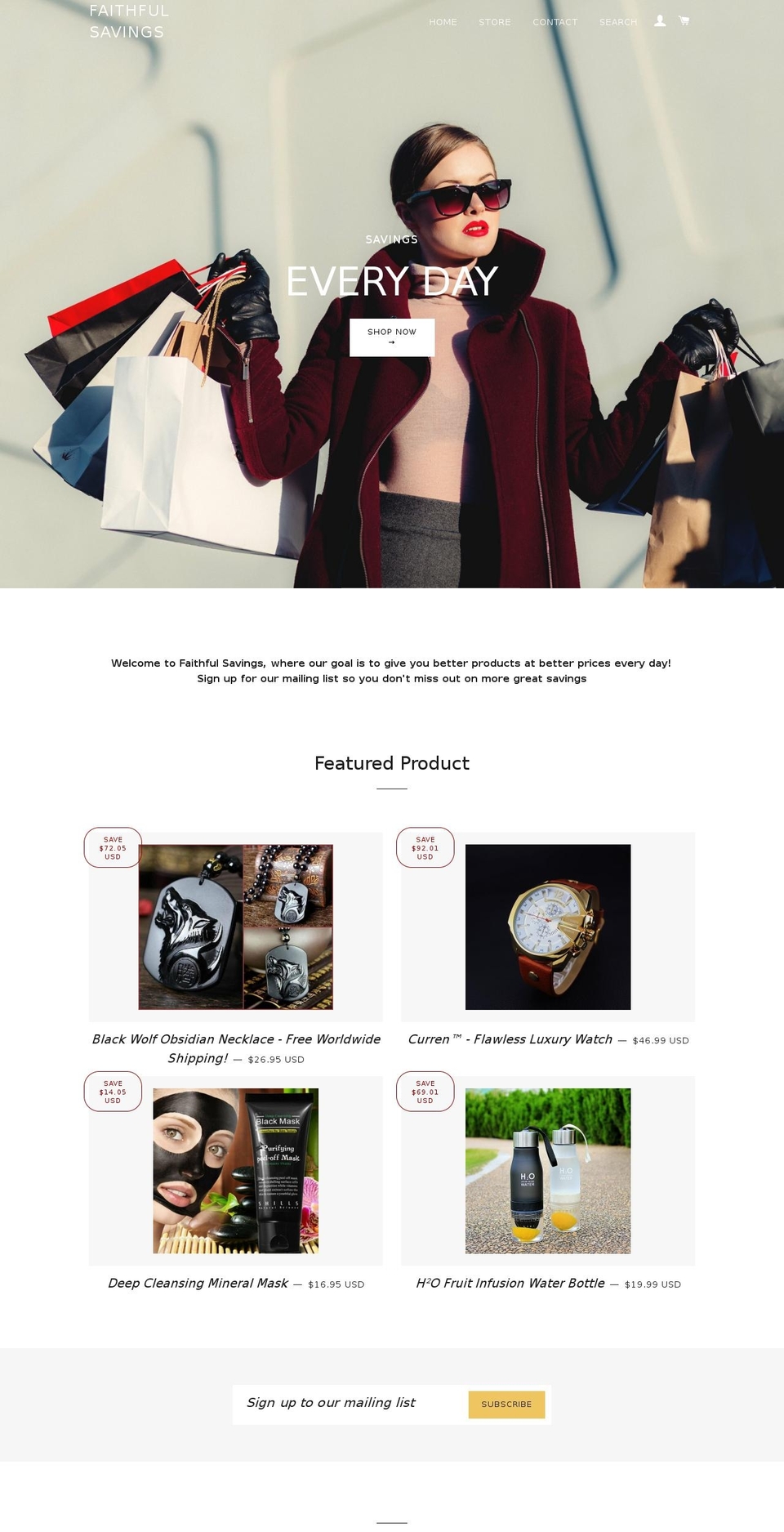faithfulsavings.com shopify website screenshot