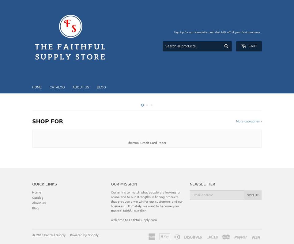 faithfulsupply.com shopify website screenshot