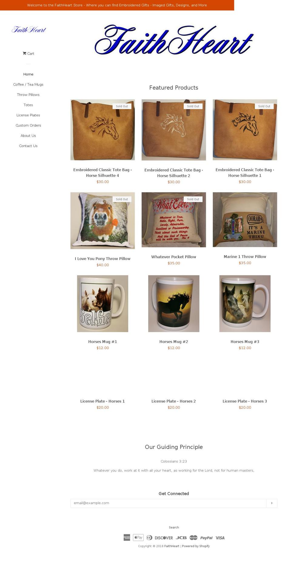 faithheart.com — Shopify storefront screenshot