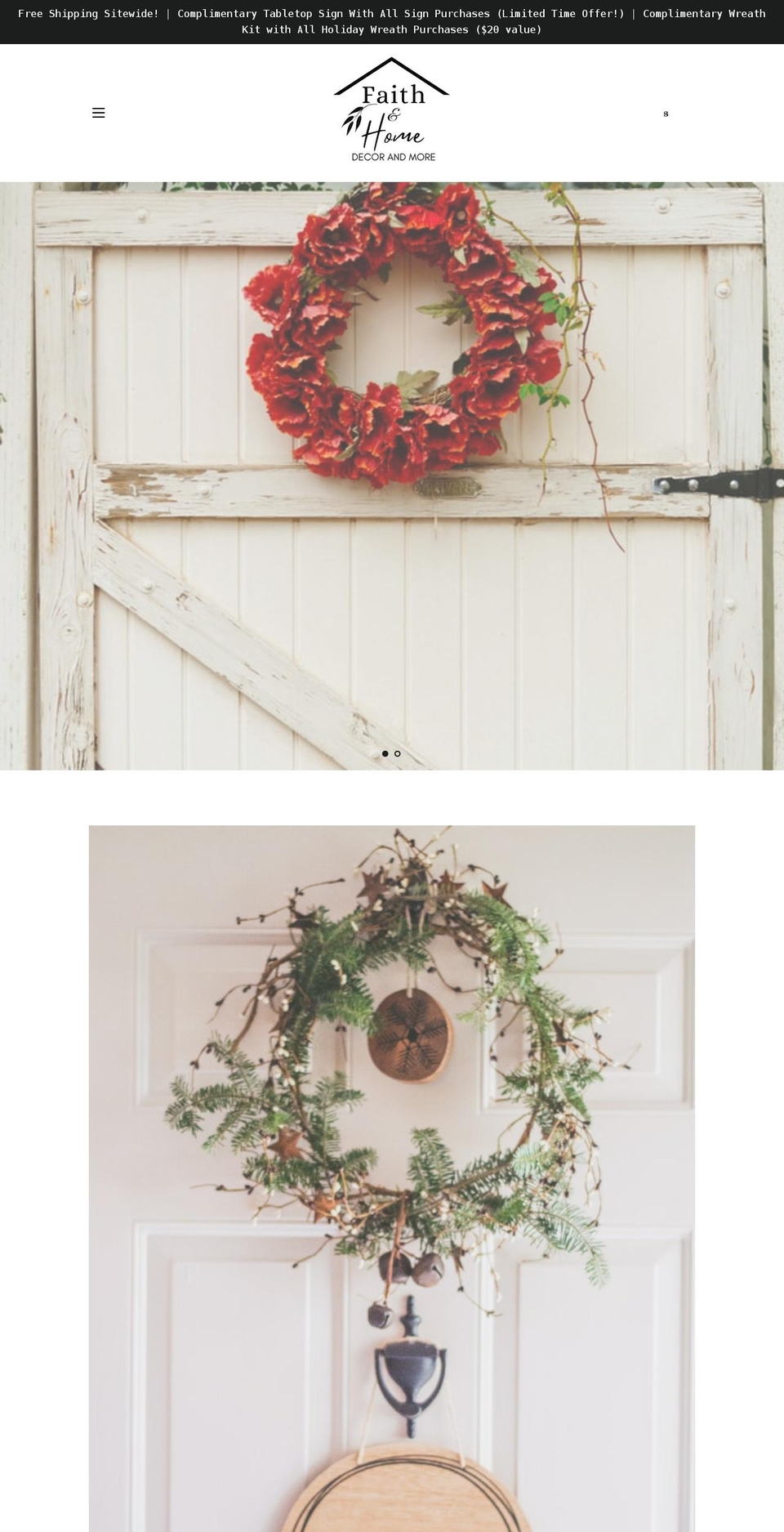 faithhomedecor.com shopify website screenshot
